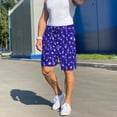 thumbnail image 4 of Haiem Beautiful Purple Snowflakes Men's Pajama Short with Soft Woven Cotton Elastic Waistband Sleep Short-Small, 4 of 9