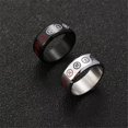 thumbnail image 3 of HIJONES Men's Chinese Chess Ring Stainless Steel Chess Player Vintage Personalized Band Rings Jewelry Black Size 6, 3 of 5