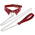 thumbnail image 1 of Collier de cou en cheptel en similicuir : Collier rétro à col clouté Rasker Punk Rasker avec laisse, 1 of 10