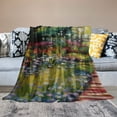 thumbnail image 2 of Orinice  Monet Painting Flannel Fleece Bed Blanket Throw Blanket Lightweight Cozy Plush Blanket for Bedroom Living Rooms Sofa Couch 40x50in, 2 of 6