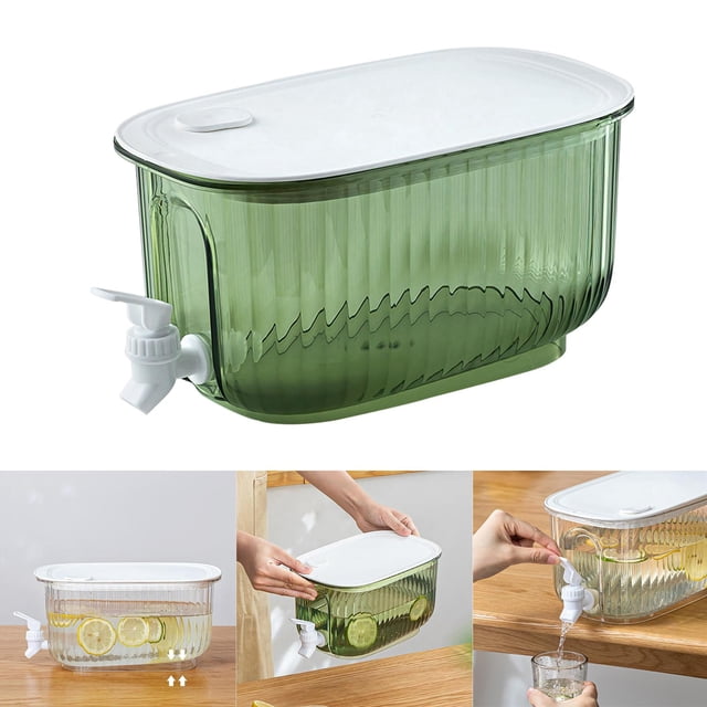 Cubo de bebidas Hervidor de agua fría capacidad con grifo con válvula de vacío Dispensador de bebidas para jardín Cocina al Macarena Dispensador de bebidas