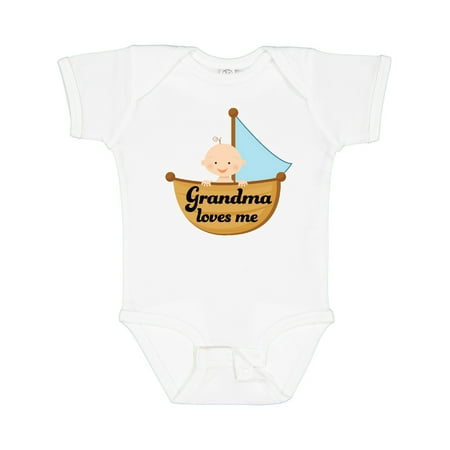 

Inktastic Grandma Loves Me Grandchild Gift Baby Boy Bodysuit