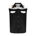 thumbnail image 3 of Camisas de Cuello para los Hombres de Moda Casual Imprimir Turndown Cuello sin Mangas Bolsillos Deportivos Tanque, Ligero Top de Verano, 3 of 5