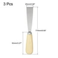 thumbnail image 2 of Uxcell 1" Carbon Steel Putty Scraper Wooden Handle for Drywall Pack of 3, 2 of 6