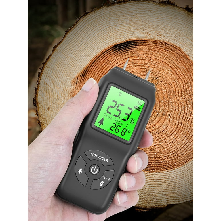 Digital hygrometer, water leakage detector, humidity tester, needle type,  backlit LCD display, visual high, medium and low humidity content alarm  4.9*0.8*1.7in 