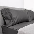 thumbnail image 2 of 6 Piece Sheet has Zipper Sheet Set, King Size 18 Inch Deep Pocket, 800 TC, Solid Dark Grey Color., 2 of 9