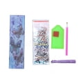 thumbnail image 2 of Yuarrent Marcapáginas con pintura de diamantes 5D DIY, decoración de borlas de cuero, marca de libro para el Día de San Valentín, graduación, Artesanía Mariposa Yuarrent HA003279-04, 2 of 6