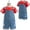 A, variant on Hawaiian Little Girls Costume with Sunglasses Outfits Red Leaf Shirt Overalls Cosplay Set for 1-7Y