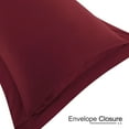 thumbnail image 5 of REGALWOVEN 2 Packs Pillowcases Soft 1800 Microfiber Pillow Shams with No Zipper, Standard Burgundy, 5 of 8