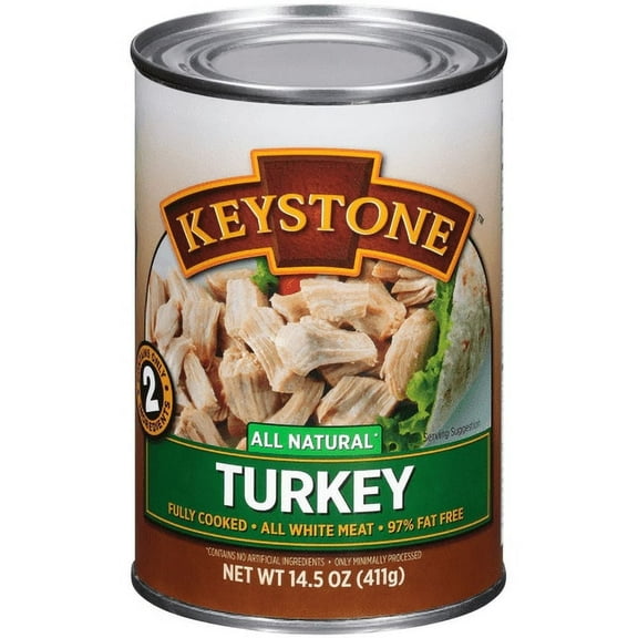 (3 Pack) Keystone All Natural Turkey 14.5 oz Can  Emergency Survival Food For Camping Hiking and Backpacking Ready to Eat
