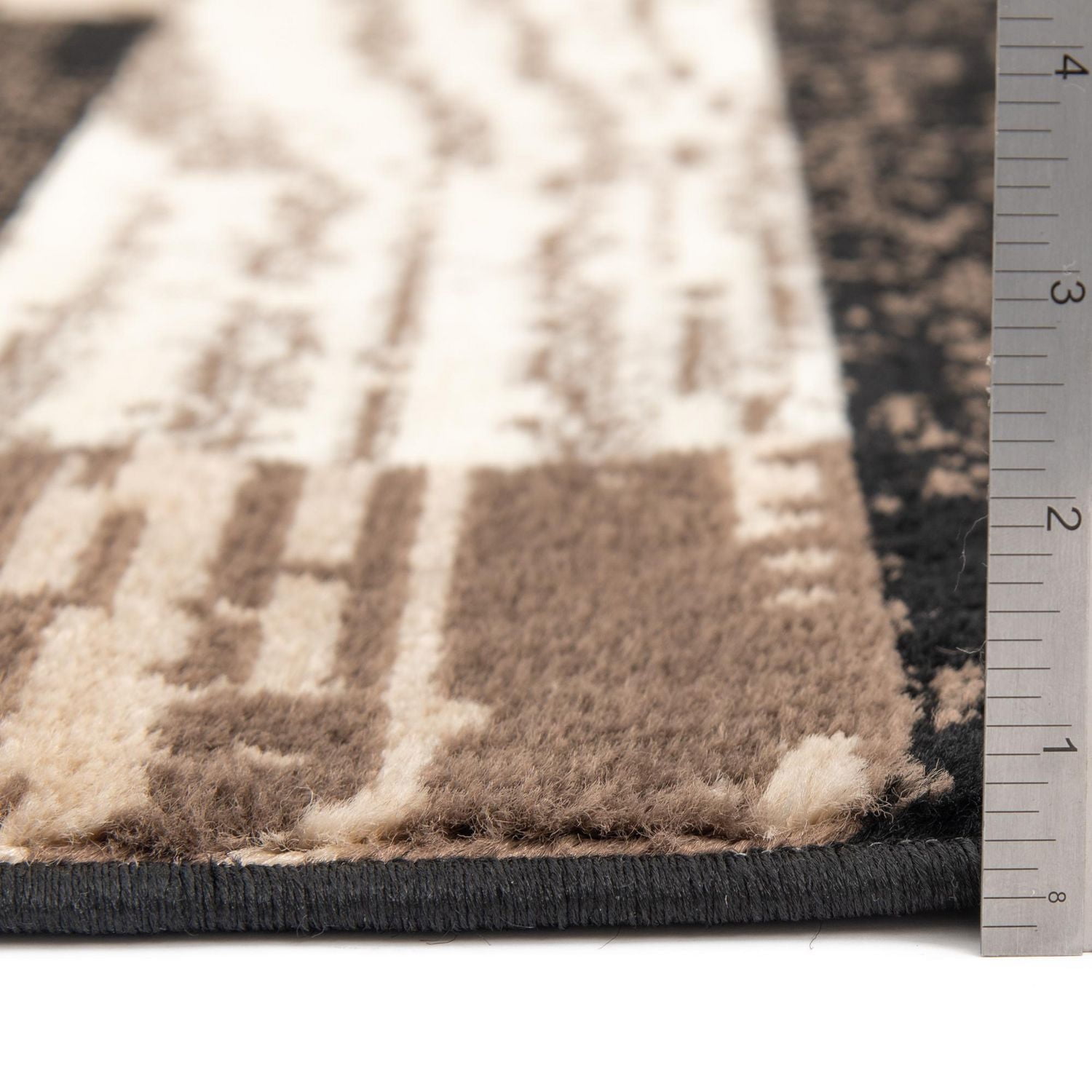 Hometrends Alo Cream and Black Woven 5x7 Area Rug, Modern Casual Area Rug