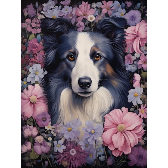 5D DIY Diamond Painting Set "Corgi, Animals" Round Diamond Art Crafts for Adults, Suitable for Wall Decoration, Bedroom and Home Decoration