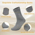 thumbnail image 2 of PUMIER 5 Pairs Wool Socks for Women Stocking Stuffers Gifts Winter Warm Hiking Crew Boot Socks, 2 of 6