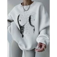 thumbnail image 5 of KelaJuan Women's Spring Autumn Loose Sweatshirt Long Sleeve Pattern Print Crewneck Pullover, 5 of 6