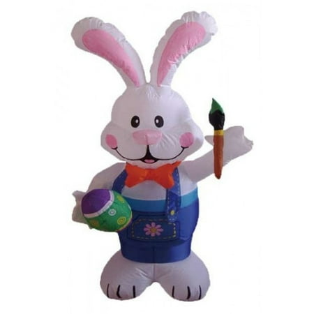 BZB Goods Easter Inflatable Rabbit Holding Color Pen Decoration
