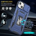 thumbnail image 3 of Sumao for iPhone 15 Case With Ring,Military Grade Shockproof Liquid Silicone Slim Phone Case-Blue, 3 of 11