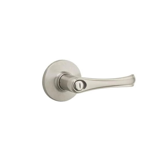 Kwikset Safelock SL3000GV-15V1 Grapevine Lever Privacy Lock with New Chassis with RCAL Latch and RCS Strike Satin Nickel Finish
