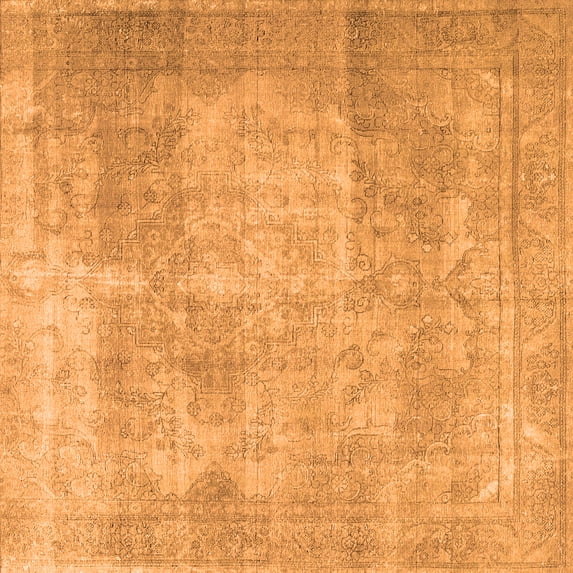 Ahgly Company Indoor Square Persian Orange Traditional Area Rugs, 5' Square