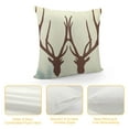 thumbnail image 4 of GOSMITH Throw Pillow Covers Stag of Deer Head Silhouette White Sika deer Reindeer Antlers Moose elk Horn Decor Cushion Cases Home Decorative Square Pillowcase Double Side Print, 4 of 5