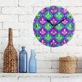 thumbnail image 3 of 10 Inch Mardi Gras Wall Clock, Silent Non Ticking Battery Operated Round Clock for Kitchen Office School Home Decorative, 3 of 7