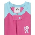 Gerber Baby Girls Microfleece Blanket Sleepers Pajamas, 2Pack