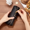 thumbnail image 3 of Leather Pencil Case Crazy Horse Large Capacity Genuine Leather Pencil Pouch Rectangular Portable Zippered Pen Cases with Zipper, 3 of 9