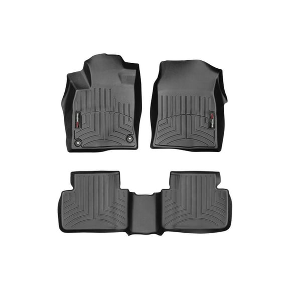 WeatherTech Custom Fit FloorLiners compatible with Honda Civic Type R, Civic, Civic Si - 1st & 2nd Row, Black