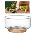 thumbnail image 1 of para aperitivos, cuenco con Base de madera, bandeja de comida, cuenco para servir, bandeja para el hogar, encimera de cocina, panes, S Macarena Frutero de pedestal, 1 of 8