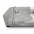 thumbnail image 3 of Birds Soft Flannel Fleece Throw Blanket, Hand Drawn Bird and Footprint Illustration Sketch Woodland Animal Design, Cozy Plush for Indoor and Outdoor Use, 70" x 90", Eggshell and Black, by Ambesonne, 3 of 6