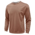 thumbnail image 2 of Gibobby Sudaderas hombre Sudadera de vellón de manga larga con cuello redondo para Hombre(Caqui,XG), 2 of 4
