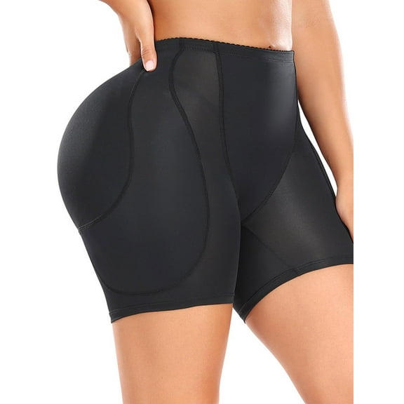 Lilvigor Women Hip Padded Booty Lifter Shapewear Thicker Enhancer Removable 4 Pads Control Panty for Bigger Butt