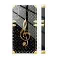 thumbnail image 3 of FKBRCL4U Compatible with Samsung Galaxy S21 Case, Black Leather Background Gold Music Notes Luxury Golden Decoration for Girl Women Soft TPU Shockproof Protective Hard PC Back, 3 of 7