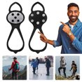 thumbnail image 4 of Crampones Hielo Nieve Garras 5 Dientes Sin Deslizamiento Ajustable para Actividades Al Aire Libre, 4 of 9