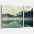 thumbnail image 1 of Designart - Lake Herbert in Foggy Morning - Modern Seascape Canvas Artwork, 1 of 1