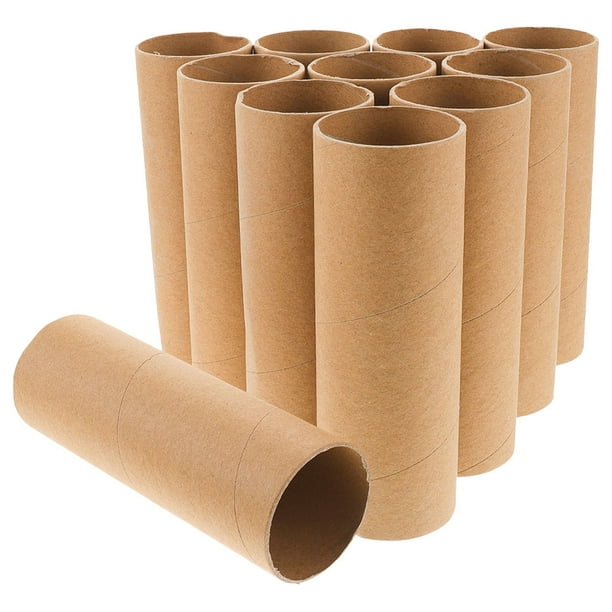 20 tubos de cartón para manualidades: rollos de papel kraft de 15 cm para toallas de papel, ideales para proyectos de arte infantil. Color caqui.