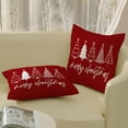thumbnail image 6 of Christmas Pillow Covers 18x18 Set of 2 Christmas Decor Linen Pillowcase Winter Christmas Decorative Red Throw Pillows Christmas Tree Holiday Decor Outdoor Cushion Covers for Couch Home Decor, 6 of 6