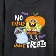 thumbnail image 3 of SpongeBob SquarePants - No Tricks Just Treats - Women's Lightweight French Terry Long Sleeve Shirt, 3 of 6