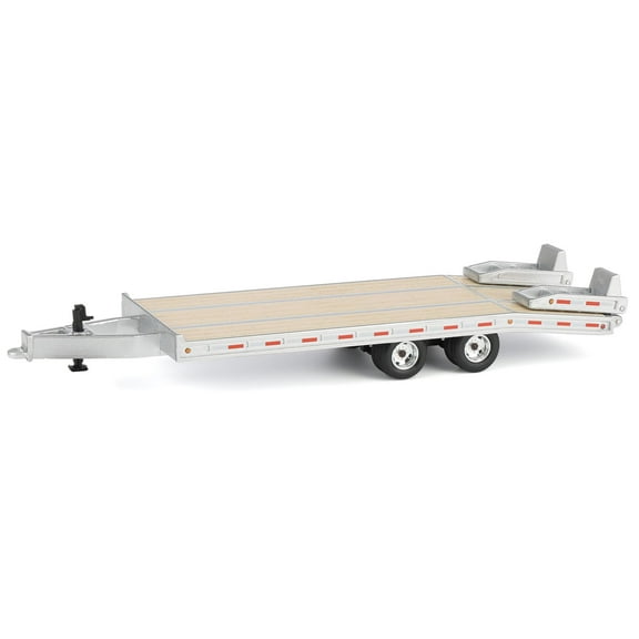 First Gear DCP 1/64 Beavertail Equipment Trailer (Silver with Chrome Rims) 60-2143