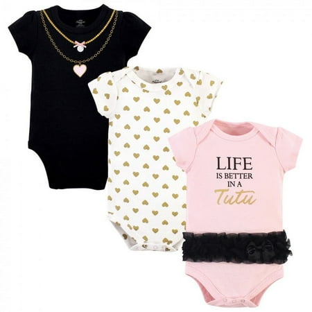 UPC: 0660168727807 | Little Treasure Baby Girl Cotton Bodysuits 3pk  Life In Tutu  6-9 Months