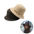 thumbnail image 2 of lanema British Style Windproof Derby Hat Lightweight Trilby Hat for Adult Masquerade, 2 of 14