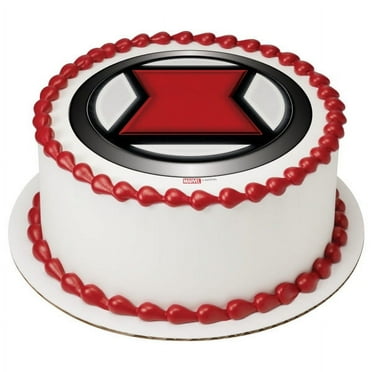 Avengers Black Widow Icon Edible Cake Topper Image - 8" Round