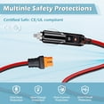 thumbnail image 3 of CoolStuff XT60i Car Charge Cable 12AWG 20Amp,12V 24V Cigarette Lighter Plug to XT60i Cord for Power Stations,Solar Generators (5FT), 3 of 7