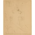 thumbnail image 2 of Henri de Toulouse-Lautrec 12x14 Black Ornate Wood Framed Double Matted Museum Art Print Titled: Yvette Guilbert Pl 1 (1898), 2 of 5