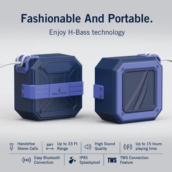 Nautica Portable Bluetooth Outdoor Speaker S100
