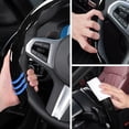 thumbnail image 4 of Car Steering Wheel Cover Set Bright Carbon Fiber Wrap Non-Slip 3 Pcs Steering Wheel Accessories 14.5-15 Inch Universal, 4 of 12