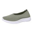 thumbnail image 2 of Orthopedic Shoes for Women,Orthopedic Dress Shoes for Women,Women’s Knitted Flat Walking Shoes Comfortable Slip On Mesh Lightweight Low Heel Sneakers Casual Soft Gym Nurse Work Mom Loafers,Green,7.5, 2 of 6