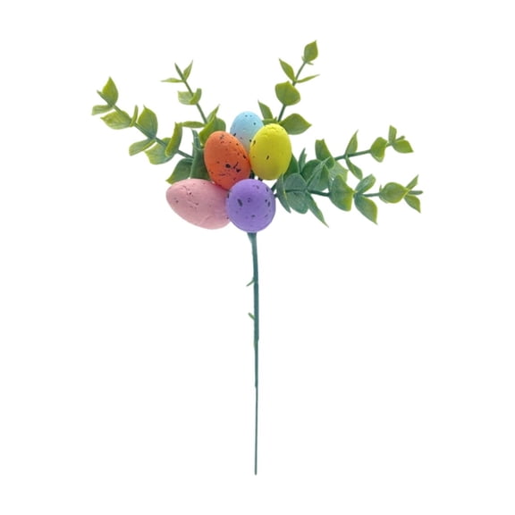 OutmaxHome Artificial Easter Egg Picks Easter Egg Tree Branches Spring Floral Picks Easter Stems for Spring Party Flower Arrangement Wreath Decor