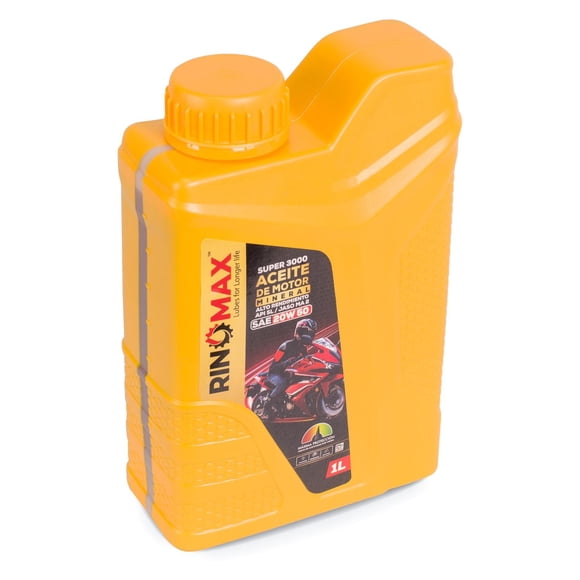 Aceite de motor mineral Rinomax 20W50 4T 1L API amarillo