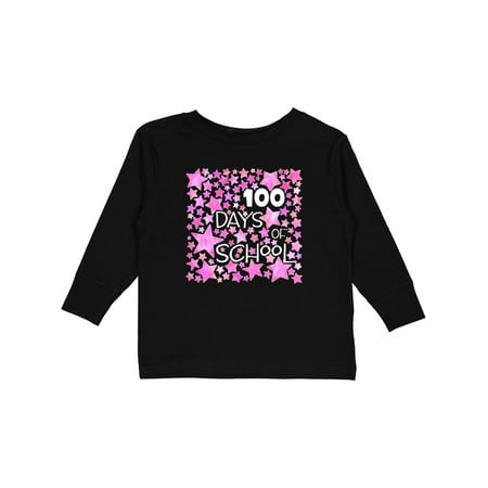 

Inktastic 100 Days of School Stars in Pink Gift Toddler Boy or Toddler Girl Long Sleeve T-Shirt