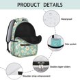 thumbnail image 4 of Daisy Pioneer Flower Green Pattern Backpack for School, Cute School Bag with Adjustable Shoulder Straps and Padded Back, 15.3"x11"x7.1", 4 of 4